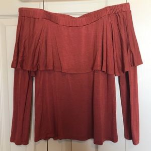 Orange Off-the-Shoulder Top